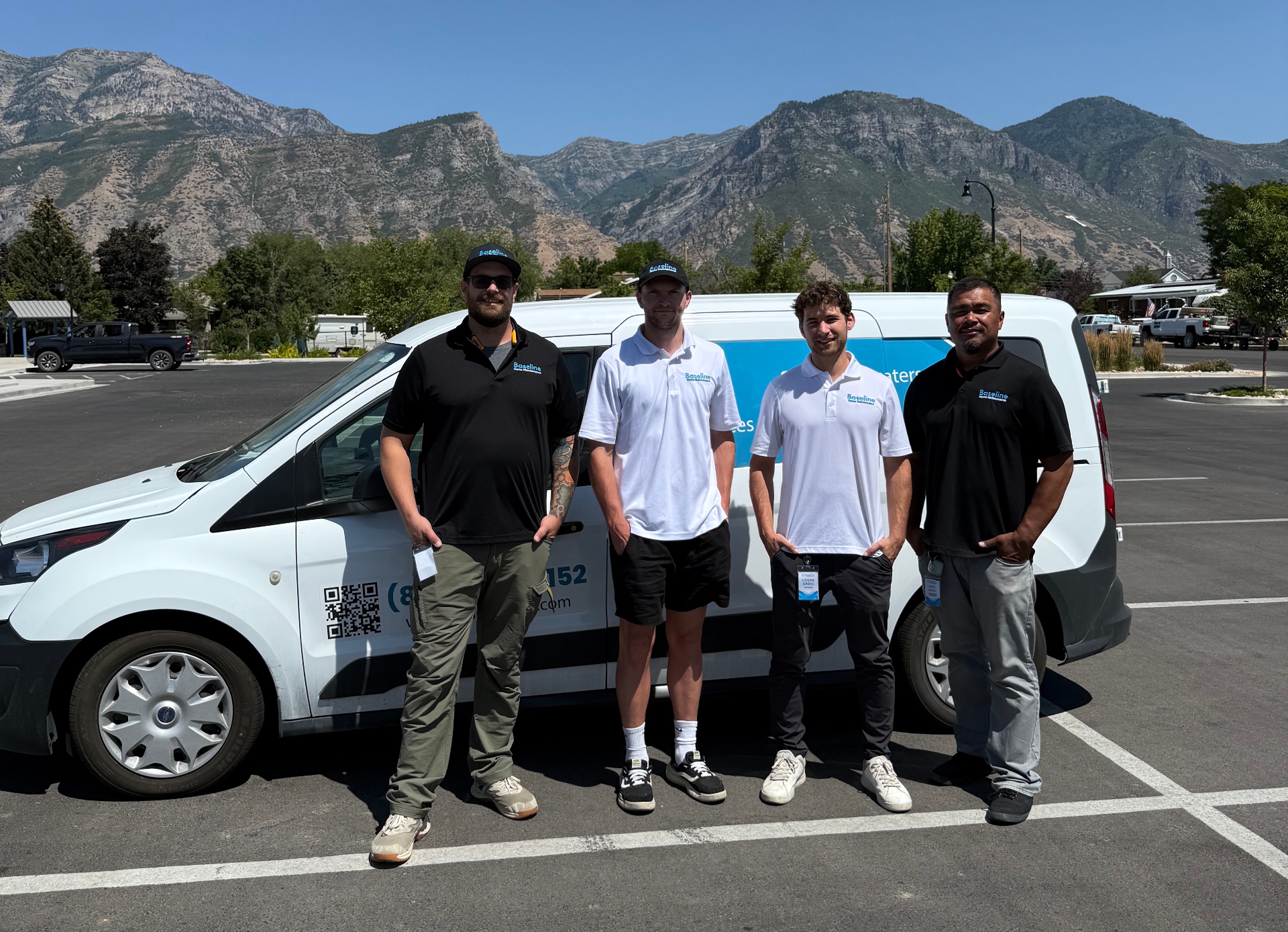 Baseline Home Maintenance team with service van ready to help customers across the Wasatch Front